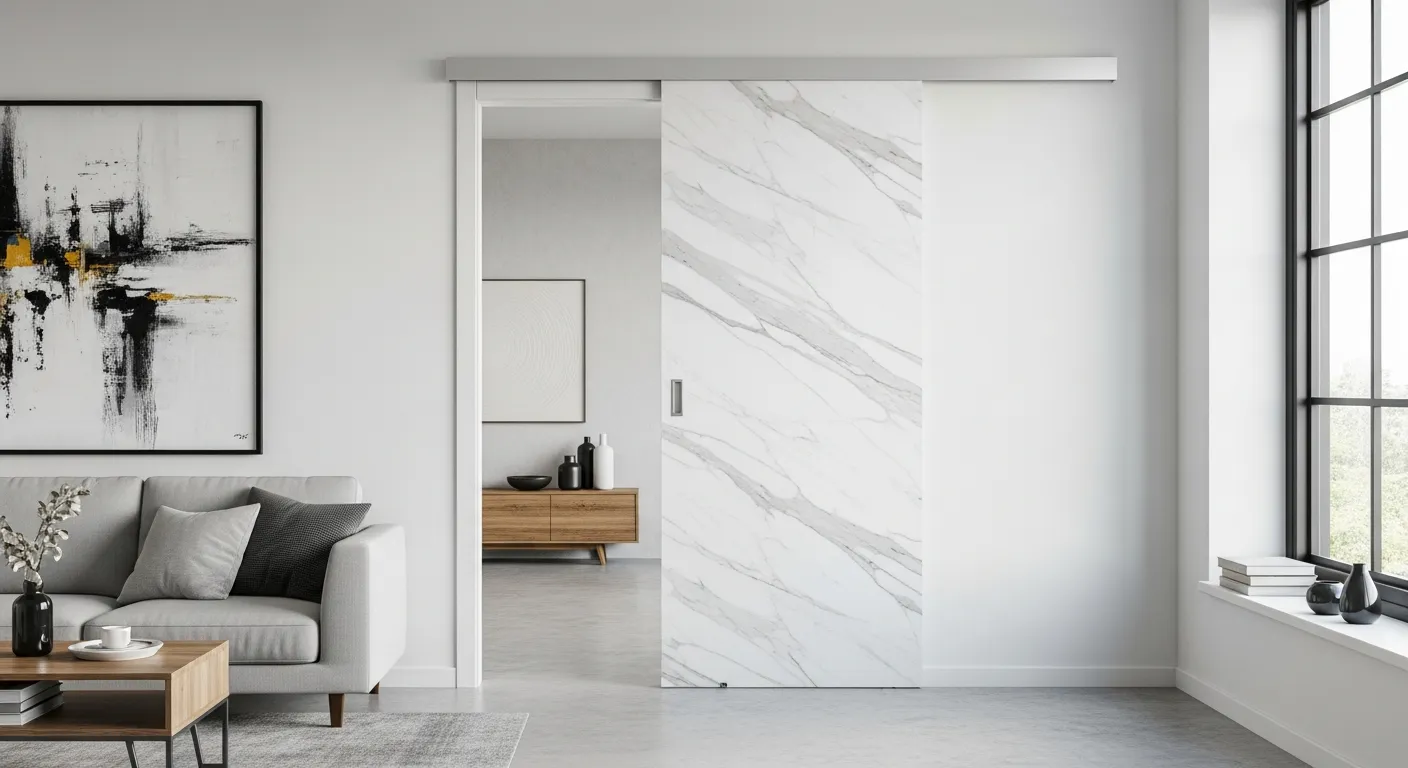 Adhésif pour porte coulissante