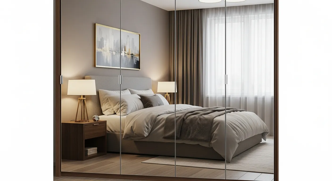 Adhésif pour porte effet miroir