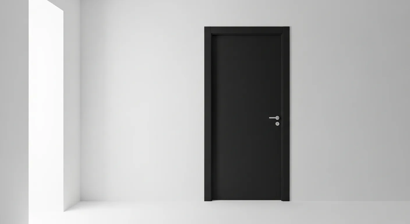 Adhésif pour porte noir mat et brillant