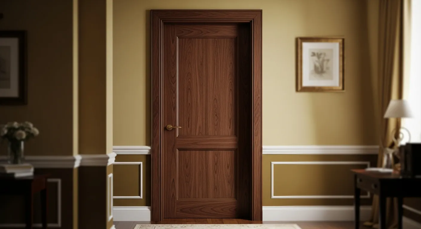 Adhésif pour porte effet noyer et wengé